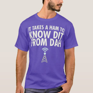Camiseta Dit De Dah Ham Radio Morse Code CW Operador
