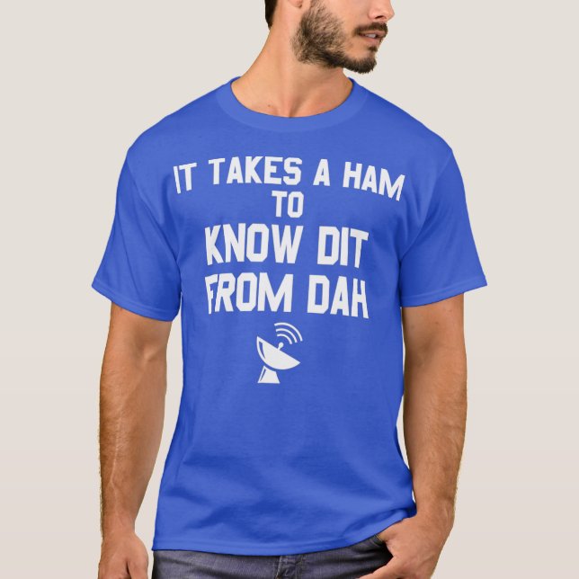 Camiseta Dit from Dah I Ham Radio Morse Code Geek CW (Anverso)