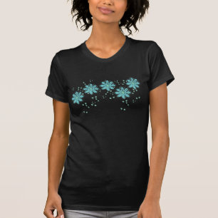 Camiseta Ditzy Daisy en Scuba Blue en Brown