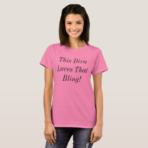 Camiseta Diva Bling Sparkly Shiny Fabulous Jewelry Cita