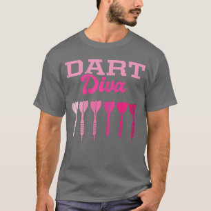 Camiseta Diva de dardos Jugador de dardos Flecha Dardos div