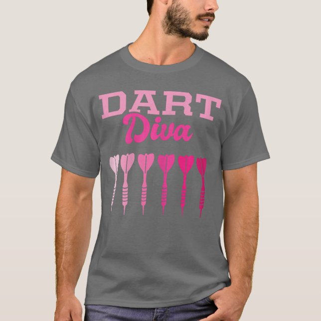 Camiseta Diva de dardos Jugador de dardos Flecha Dardos div (Anverso)