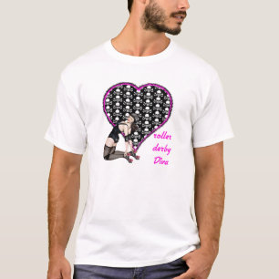 Camiseta diva de derby del rodillo