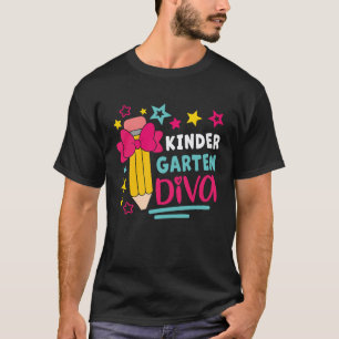 Camiseta Diva de jardín de infancia Chicas Cabeza inclinada
