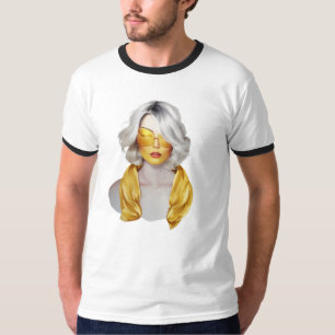 Camiseta Diva de la Moda: Diseño de Pose Glamurosa Icónica 
