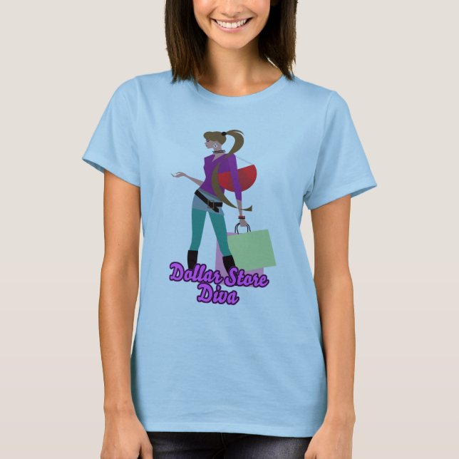 Camiseta diva de la tienda de un dólar (Anverso)