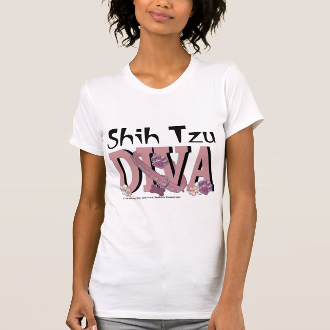 Camiseta DIVA de Shih Tzu (Anverso)