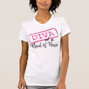 Camiseta "DIVA" de una doncella de honor"
