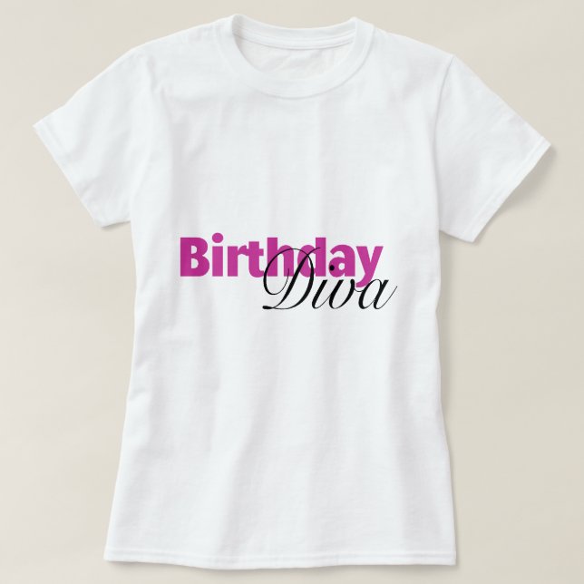 Camiseta Diva del cumpleaños (2) (Diseño del anverso)