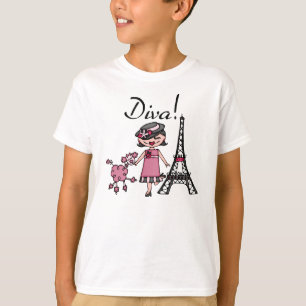 Camiseta Diva del pelo negro