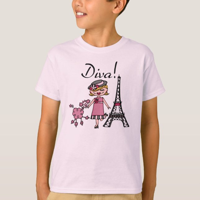Camiseta Diva del pelo rubio (Anverso)