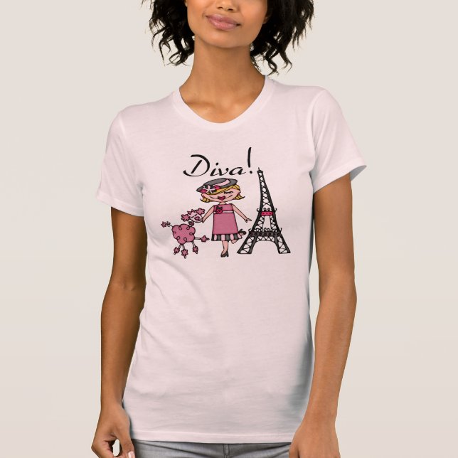 Camiseta Diva del pelo rubio (Anverso)
