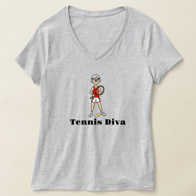 Camiseta Diva del Tenis Mujer - Pelo Gris (Distribución )