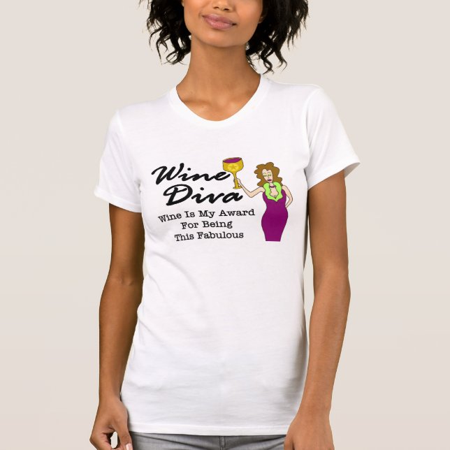Camiseta Diva del vino "fabulosa " (Anverso)