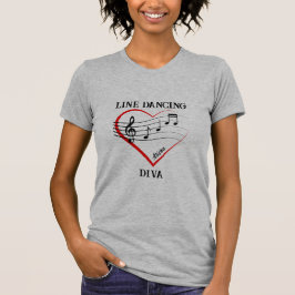 Camiseta Diva Diva de la Línea del Corazón de la M