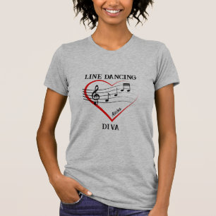 Camiseta Diva Diva de la Línea del Corazón de la M
