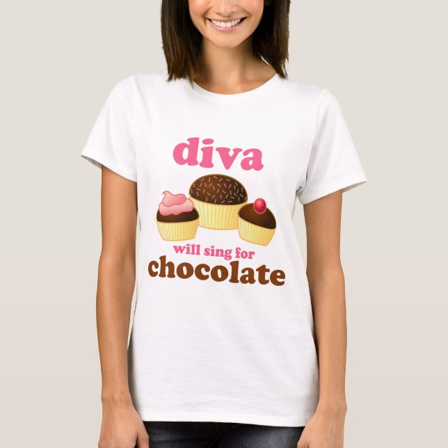 Camiseta Diva divertida de la ópera (Anverso)