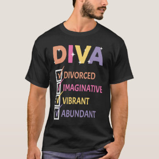 Camiseta Diva Divorcio Imaginativo Manifiesto Abundante