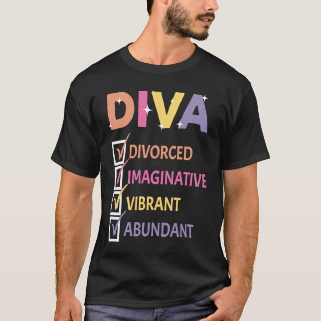 Camiseta Diva Divorcio Imaginativo Manifiesto Abundante (Anverso)