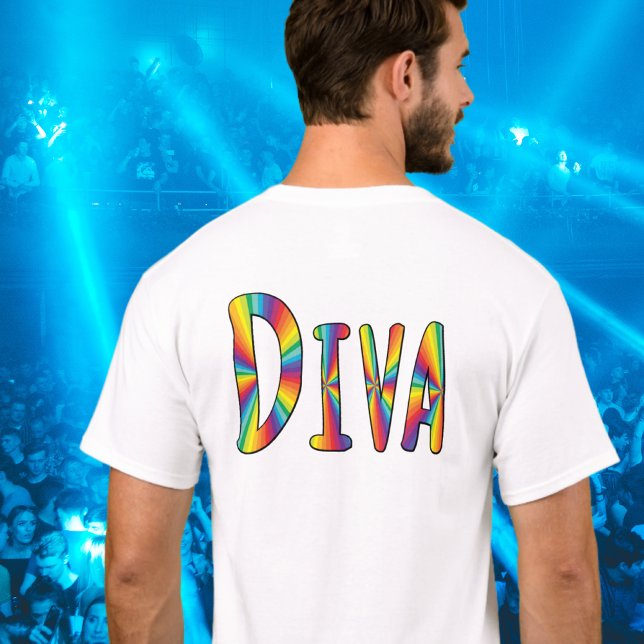 Camiseta DIVA Gay Pride Bandera Arcoiris Fabulous LGBTQ (Subido por el creador)
