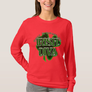 Camiseta Diva irlandesa del Día de San Patricio