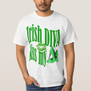 Camiseta Diva irlandesa divertida Día de San Patricio