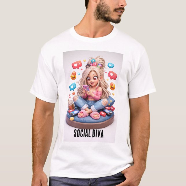 Camiseta diva social (Anverso)