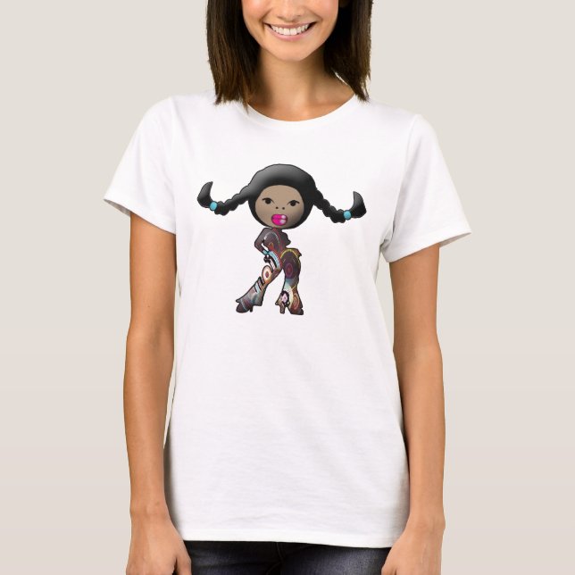 Camiseta diva trenzada (Anverso)