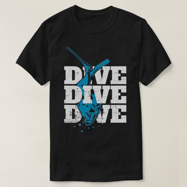 Camiseta dive And Deeper Diver Ocean Scuba Sea  (Diseño del anverso)