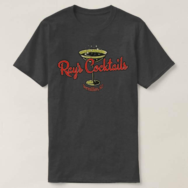 Camiseta Dive Bar Rays Cocktails Vermillón 1968 (Diseño del anverso)