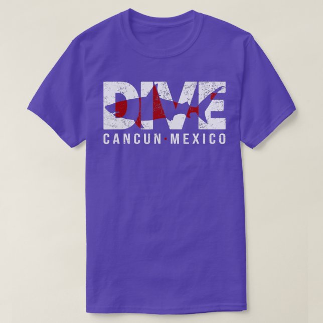 Camiseta DIVE Cancún México SCUBA Buceador de buceo (Diseño del anverso)