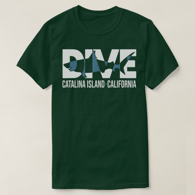 Camiseta DIVE Catalina Island California SCUBA Buceo (Diseño del anverso)
