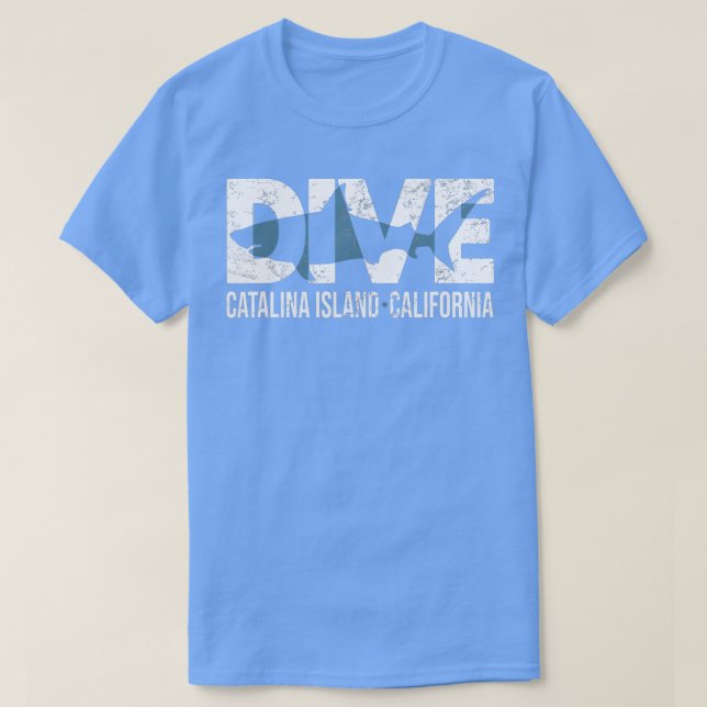 Camiseta DIVE Catalina Island California SCUBA Diving  (Diseño del anverso)