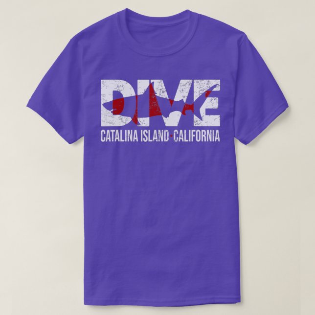 Camiseta DIVE Catalina Island California SCUBA DIVING Diver (Diseño del anverso)