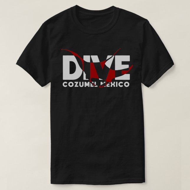 Camiseta DIVE Cozumel México SCUBA buceo Manta Ray (Diseño del anverso)