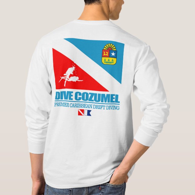 Camiseta Dive Cozumel (sq.) (Reverso)