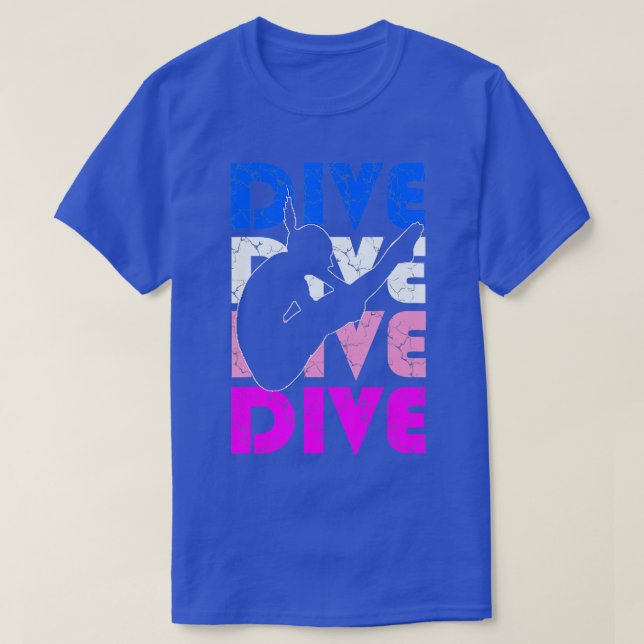 Camiseta Dive Funny Springboard Diving Gis for High Diver (Diseño del anverso)