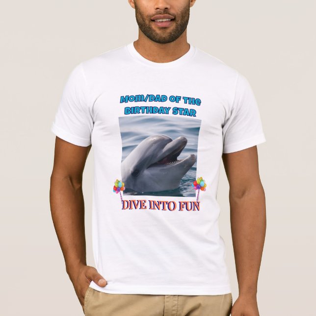 Camiseta Dive into Fun - Parent of the Birthday Star (Anverso)