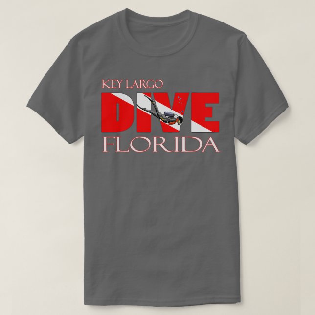 Camiseta DIVE Key Largo Florida SCUBA Diving Snorkeling  (Diseño del anverso)