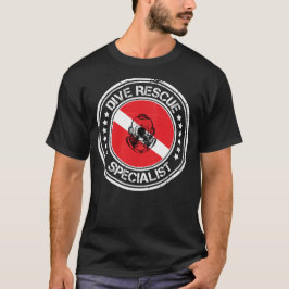 Camiseta Dive Rescue Specialist Rubber Stamp Grunge Style