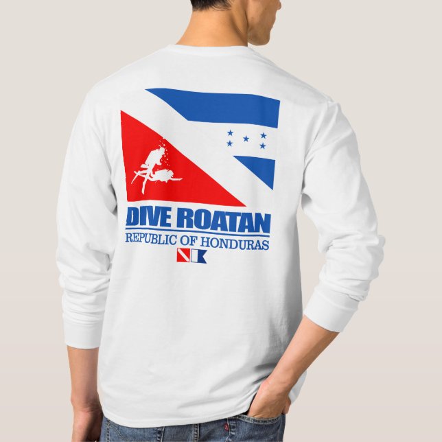 Camiseta Dive Roatan (sq.) (Reverso)