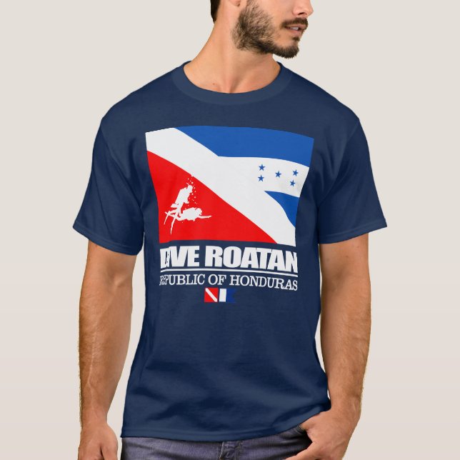Camiseta Dive Roatan (sq.) (Anverso)
