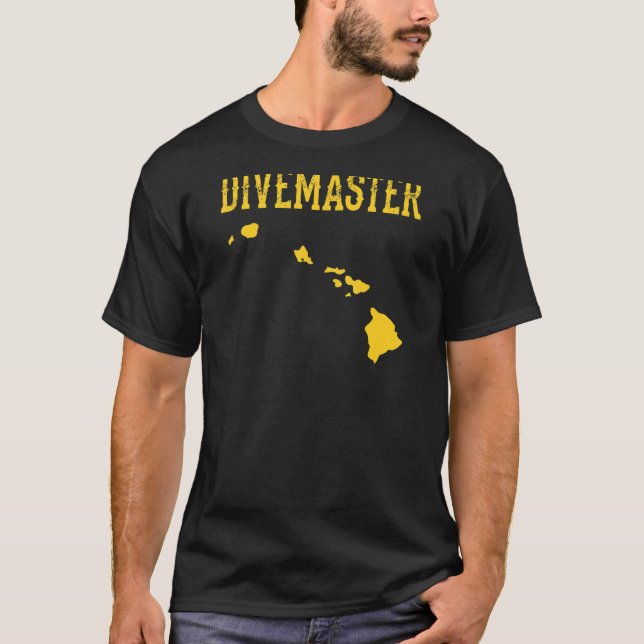 Camiseta Divemaster Hawaii Instructor de Buceo Scuba Dive F (Anverso)
