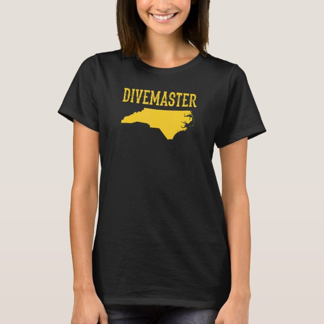 Camiseta Divemaster Scuba Instructor de Buceo de Carolina d (Anverso)