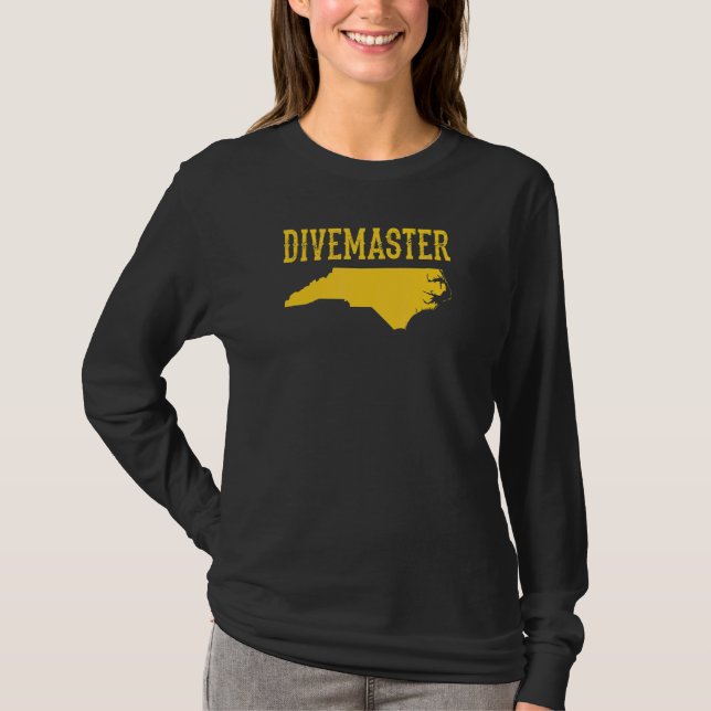 Camiseta Divemaster Scuba Instructor de Buceo de Carolina d (Anverso)