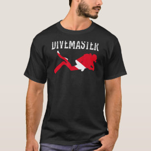Camiseta Divemaster Scuba Instructor de Buceo Dive Flag Sty