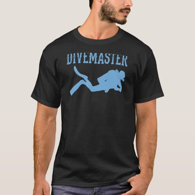 Camiseta Divemaster Scuba Instructor de Buceo Dive Flag Sty (Anverso)