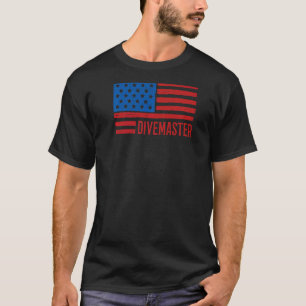 Camiseta Divemaster Scuba Instructor de Buceo Patriótico Am