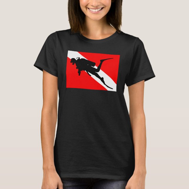 Camiseta Diver Down Flag Scuba Diver (Anverso)