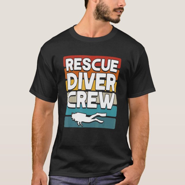 Camiseta Diver Flag Rescue Diver Crew Scuba (Anverso)